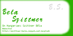 bela szittner business card