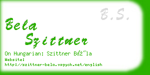 bela szittner business card